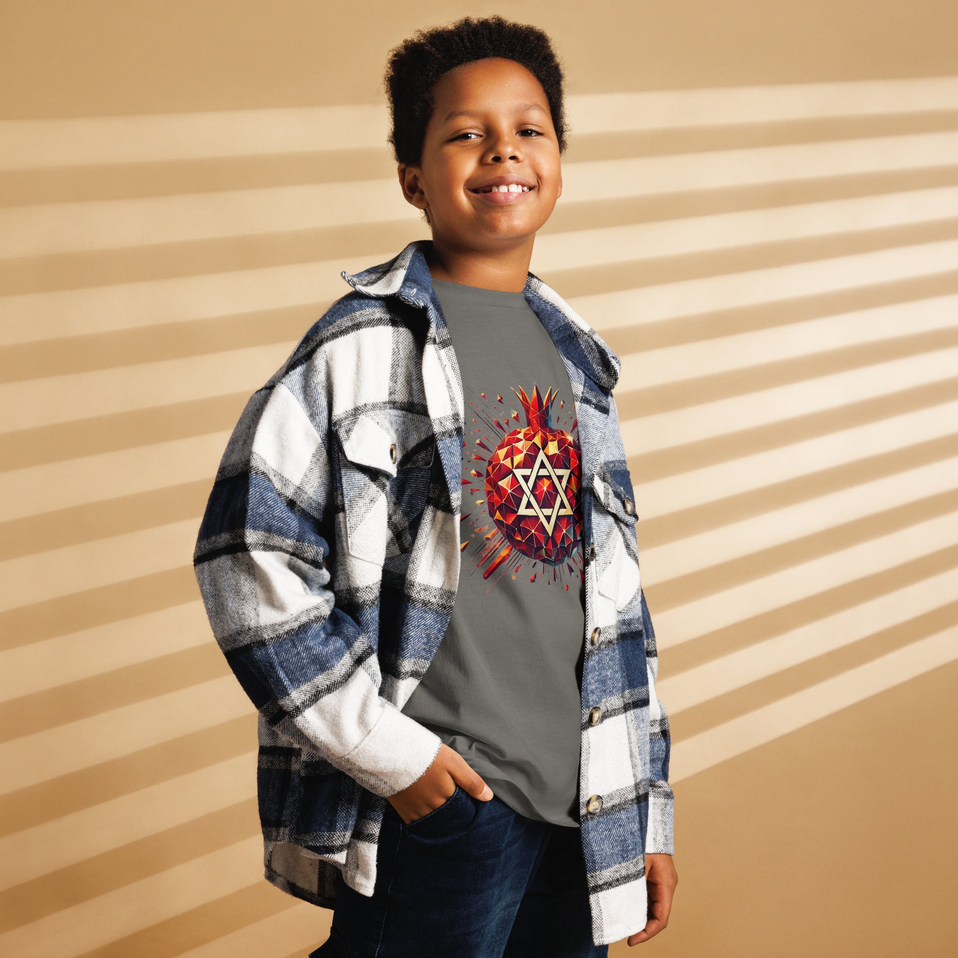 Pomegranate Star of David Youth Classic Tee - American Zionist