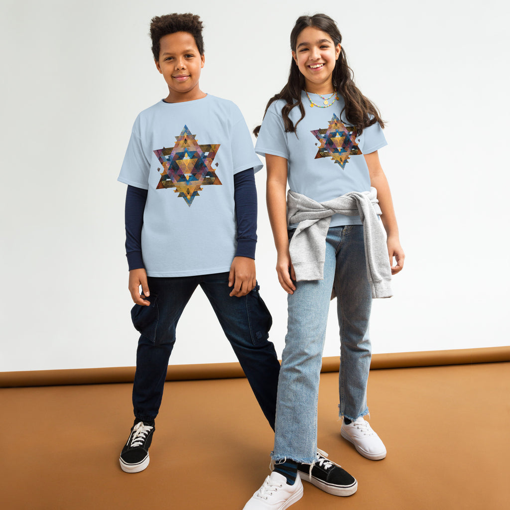 Star of David Geometric Youth Classic Tee - American Zionist