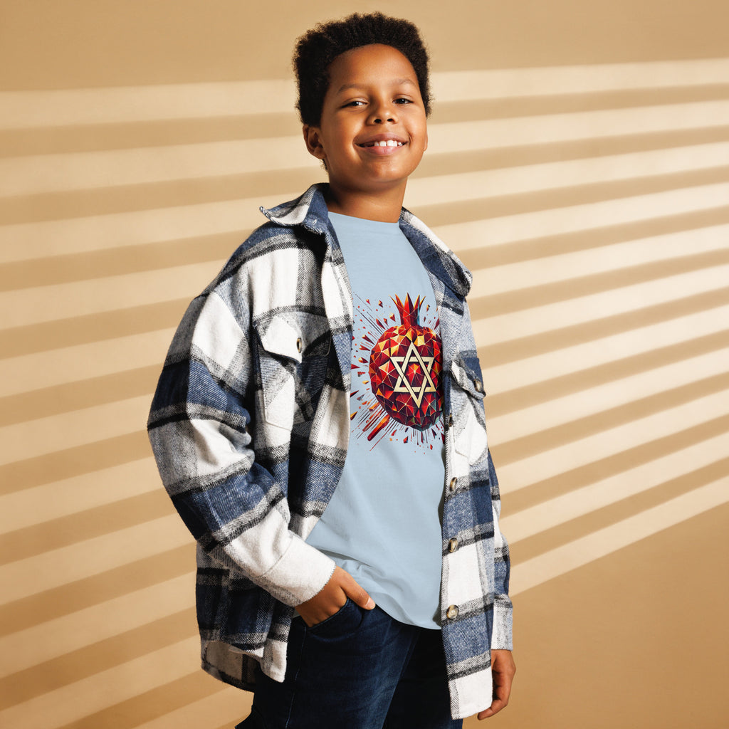 Pomegranate Star of David Youth Classic Tee - American Zionist