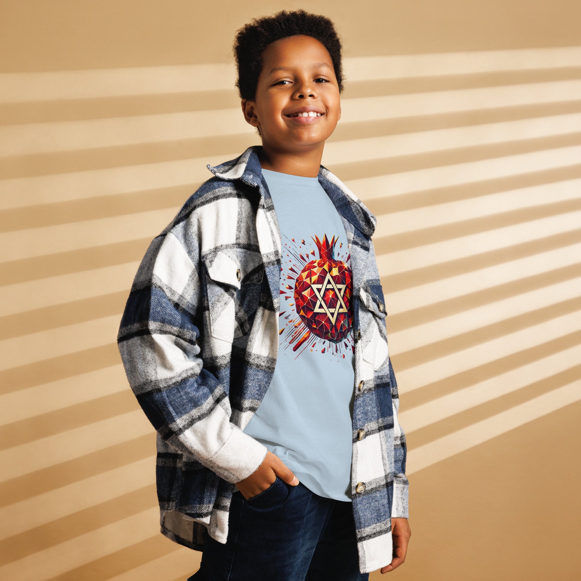 Pomegranate Star of David Youth Classic Tee - American Zionist