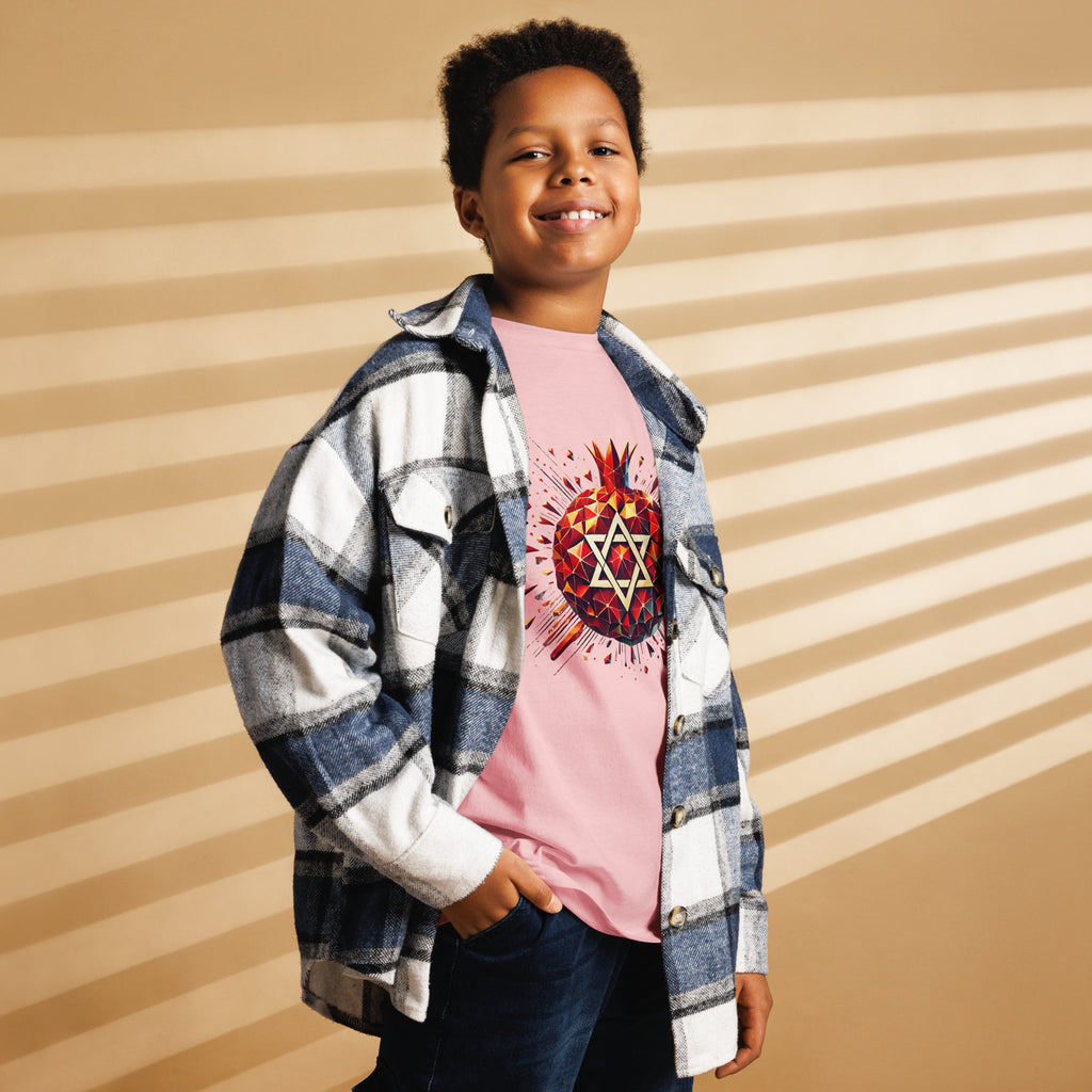 Pomegranate Star of David Youth Classic Tee - American Zionist