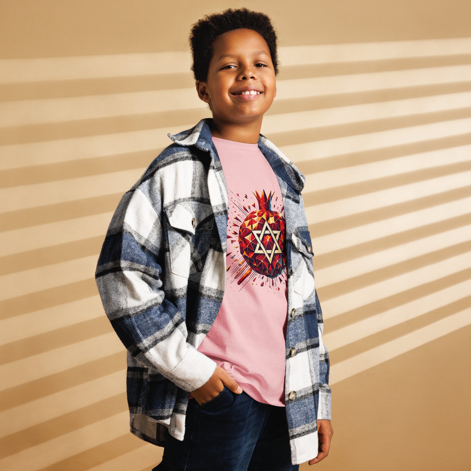 Pomegranate Star of David Youth Classic Tee - American Zionist