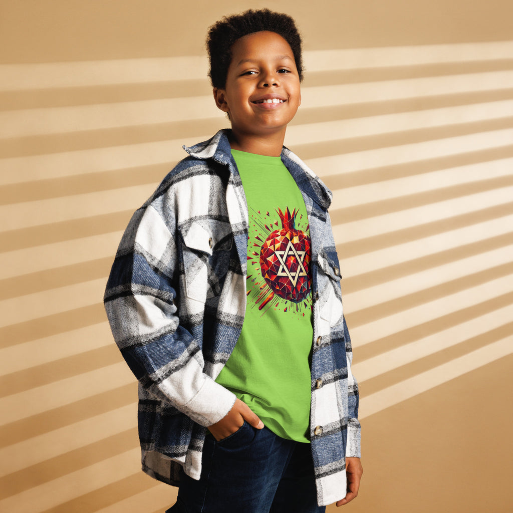 Pomegranate Star of David Youth Classic Tee - American Zionist
