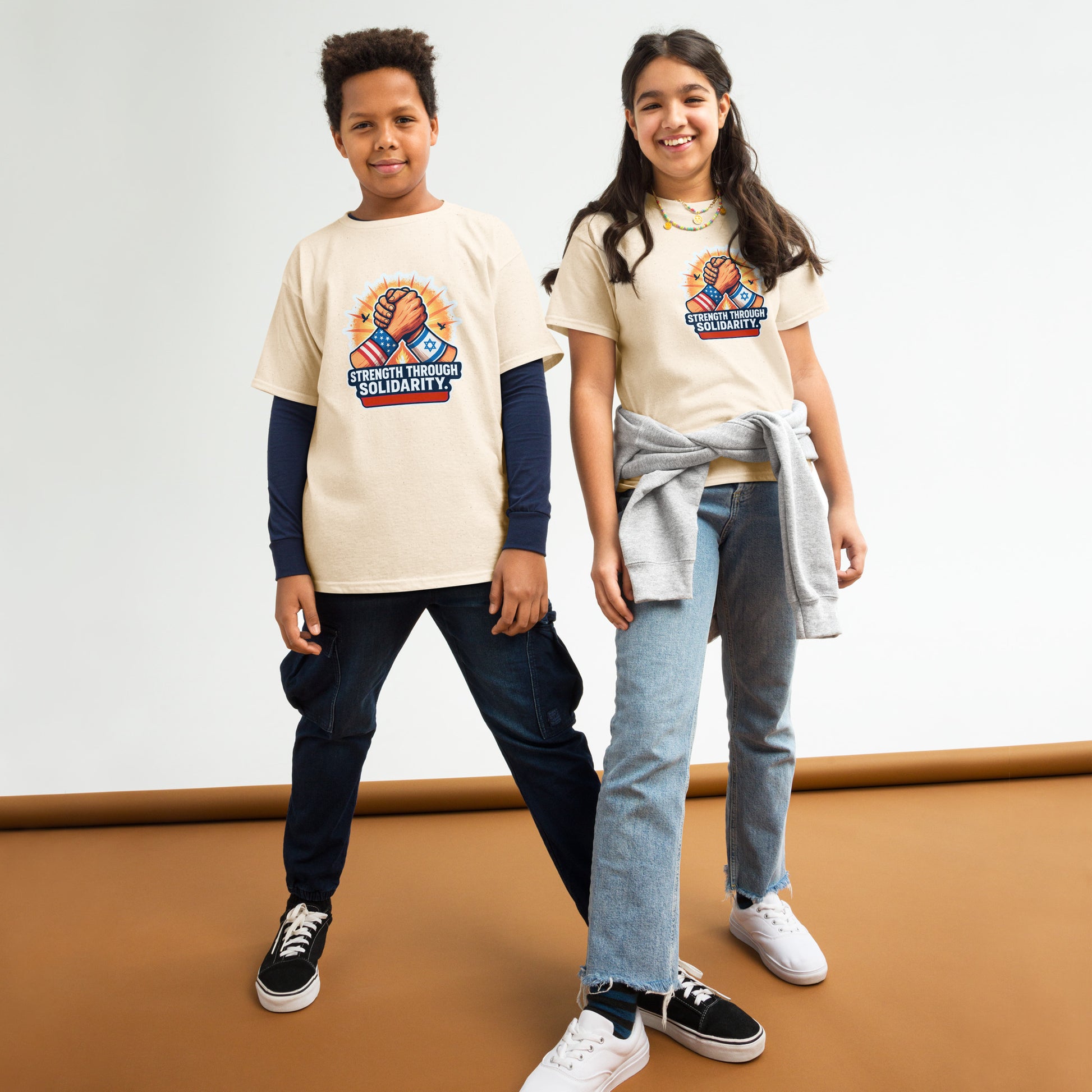 Strength Through Solidarity Youth Classic Tee - American Zionist