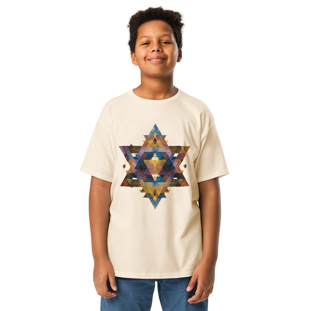 Star of David Geometric Youth Classic Tee - American Zionist
