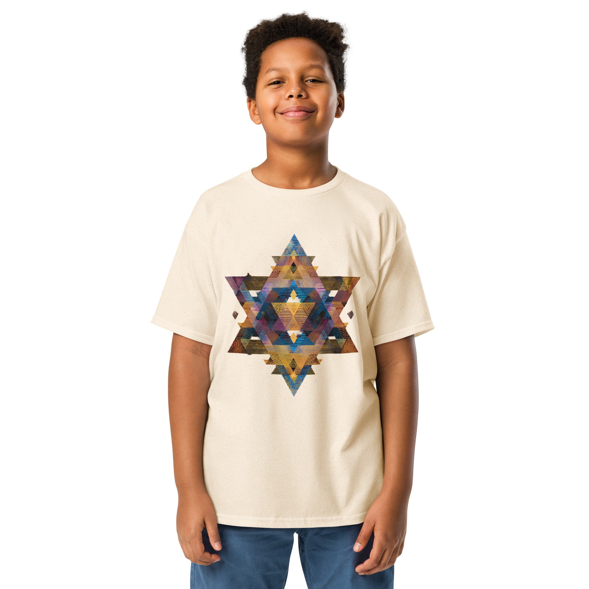 Star of David Geometric Youth Classic Tee - American Zionist