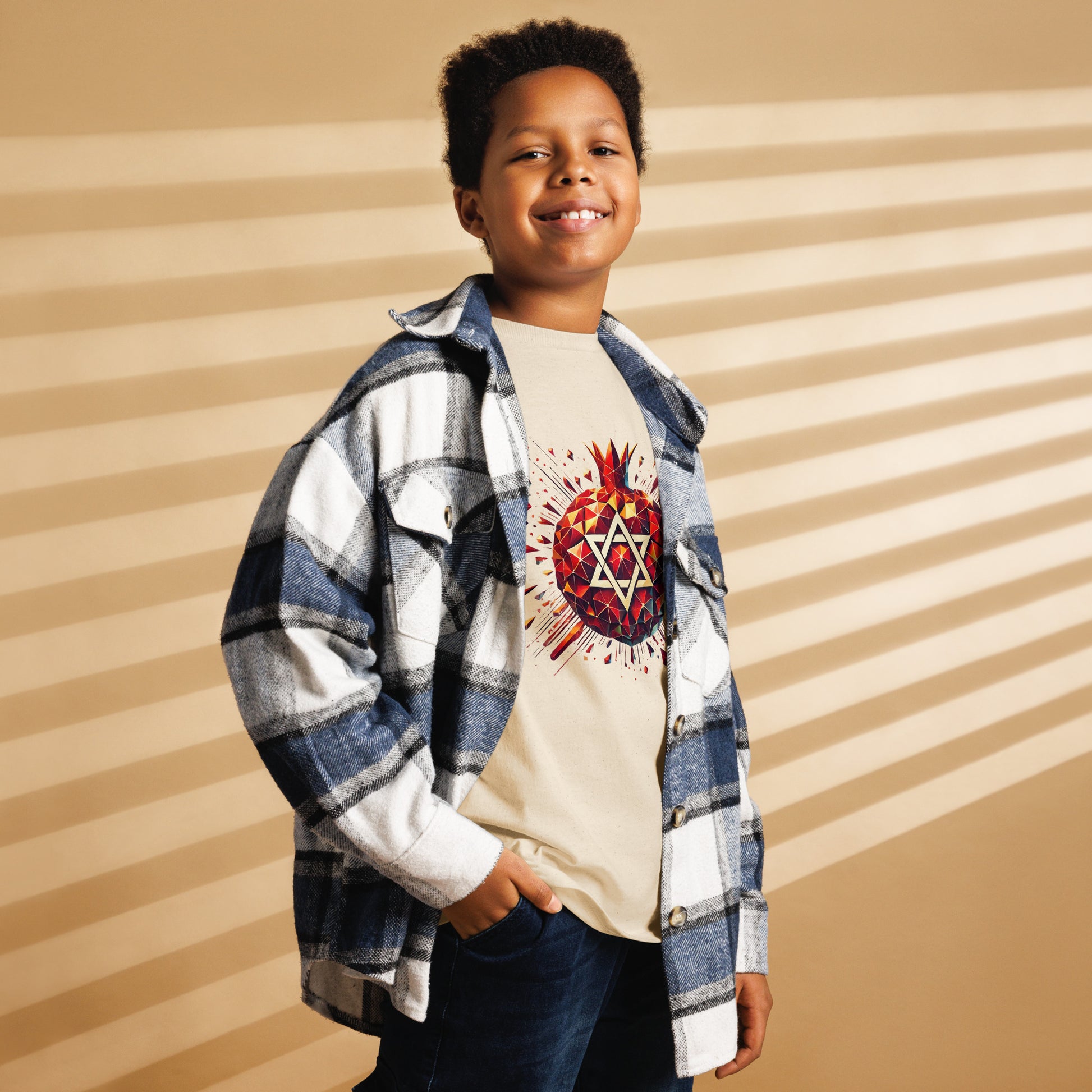 Pomegranate Star of David Youth Classic Tee - American Zionist