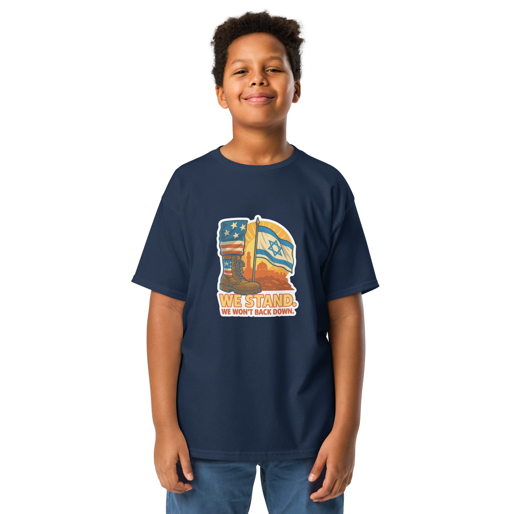 We Stand Youth Classic Tee - American Zionist