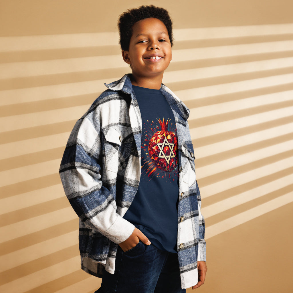 Pomegranate Star of David Youth Classic Tee - American Zionist