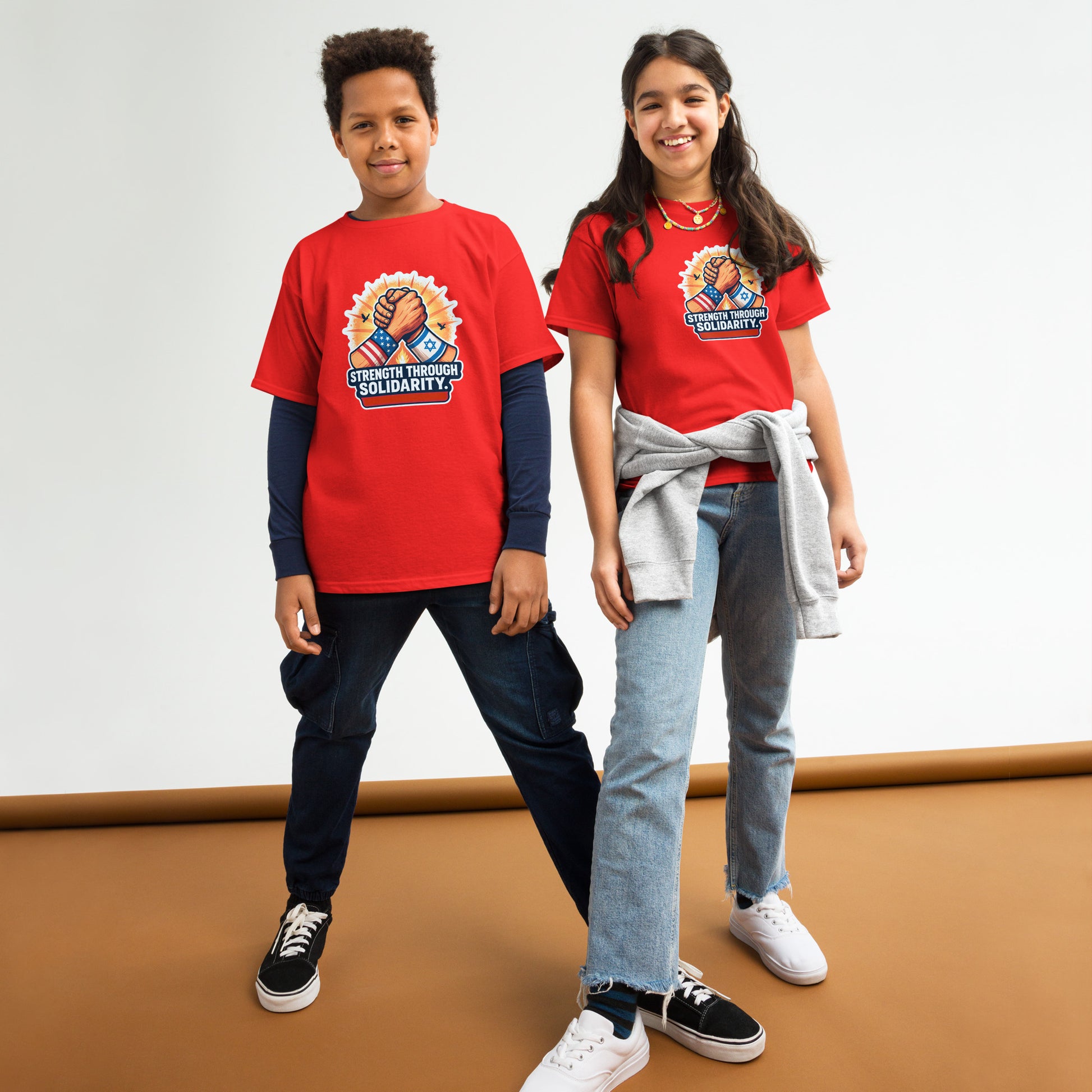 Strength Through Solidarity Youth Classic Tee - American Zionist