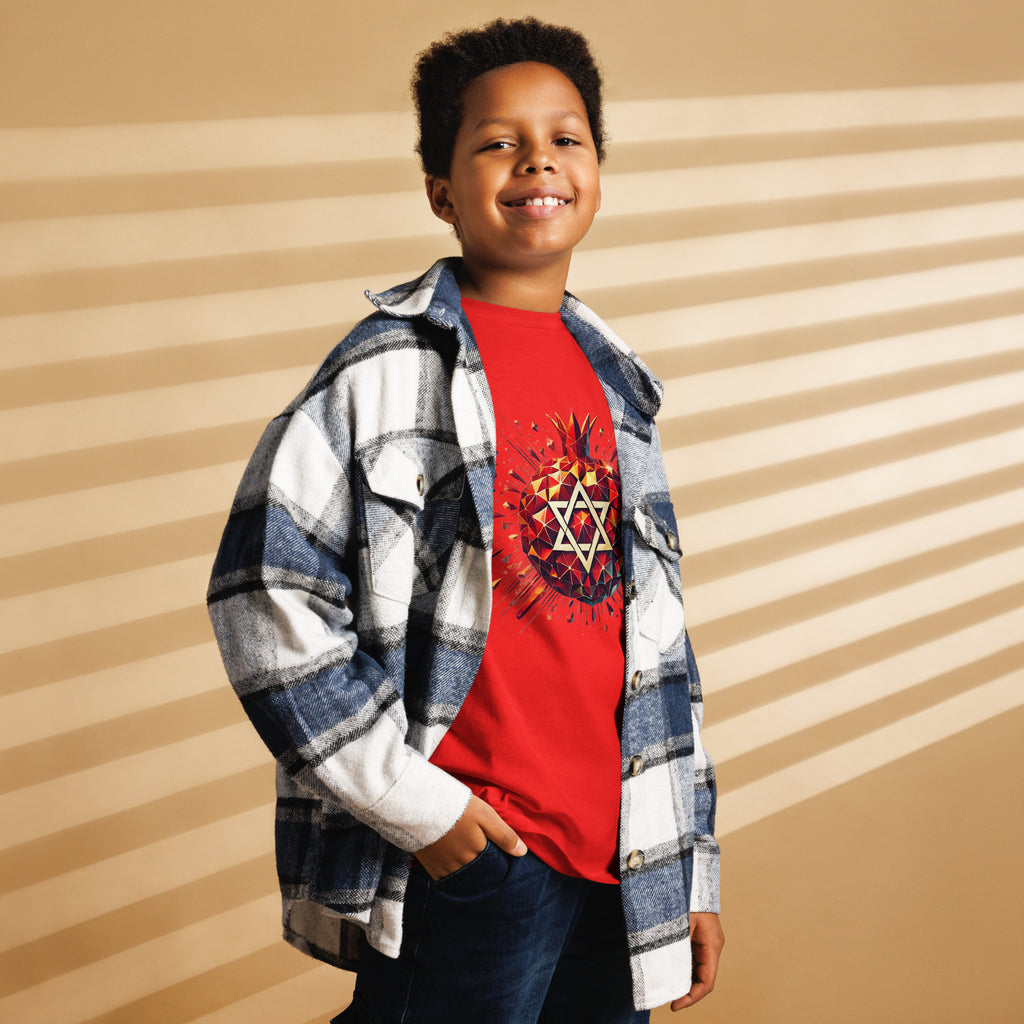 Pomegranate Star of David Youth Classic Tee - American Zionist