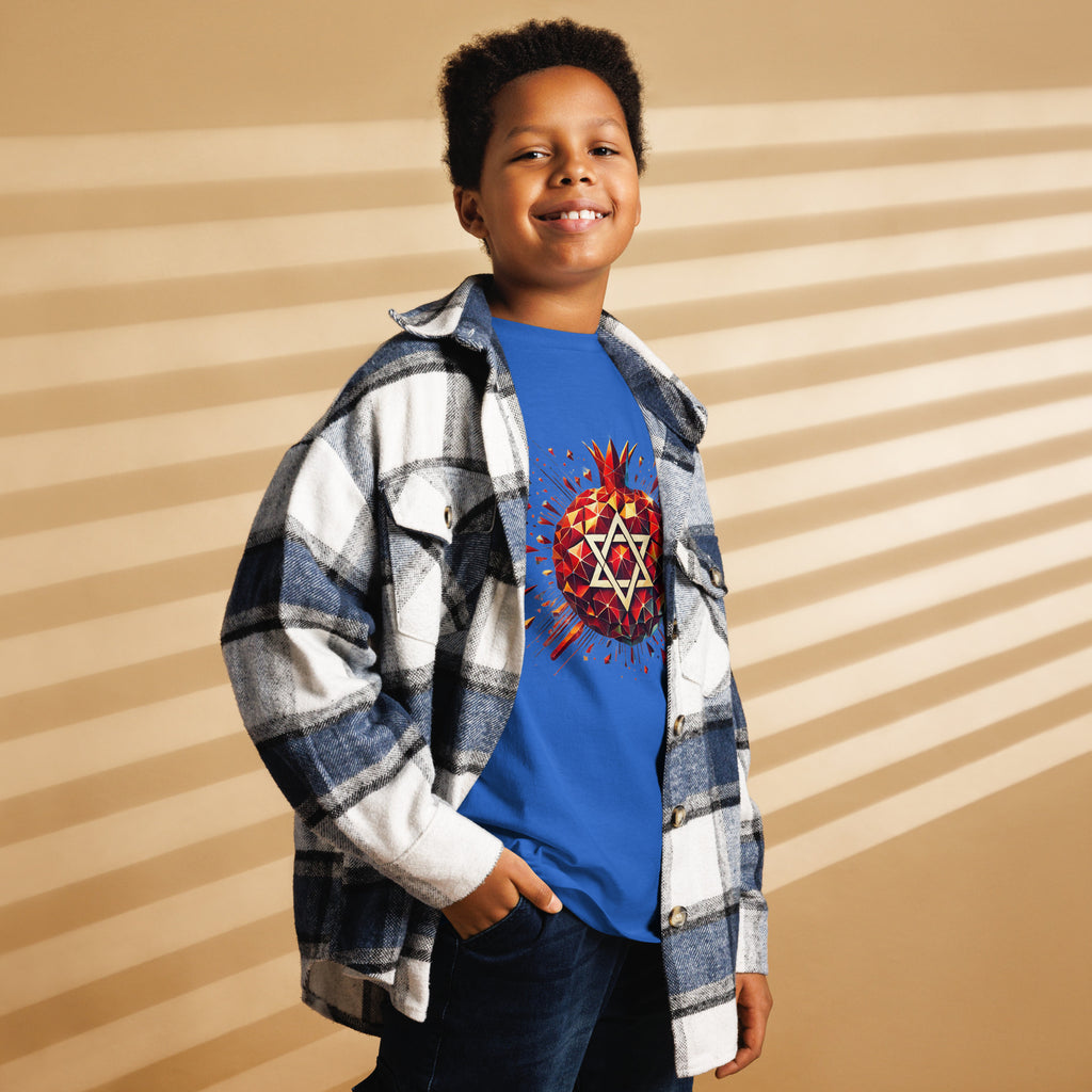 Pomegranate Star of David Youth Classic Tee - American Zionist