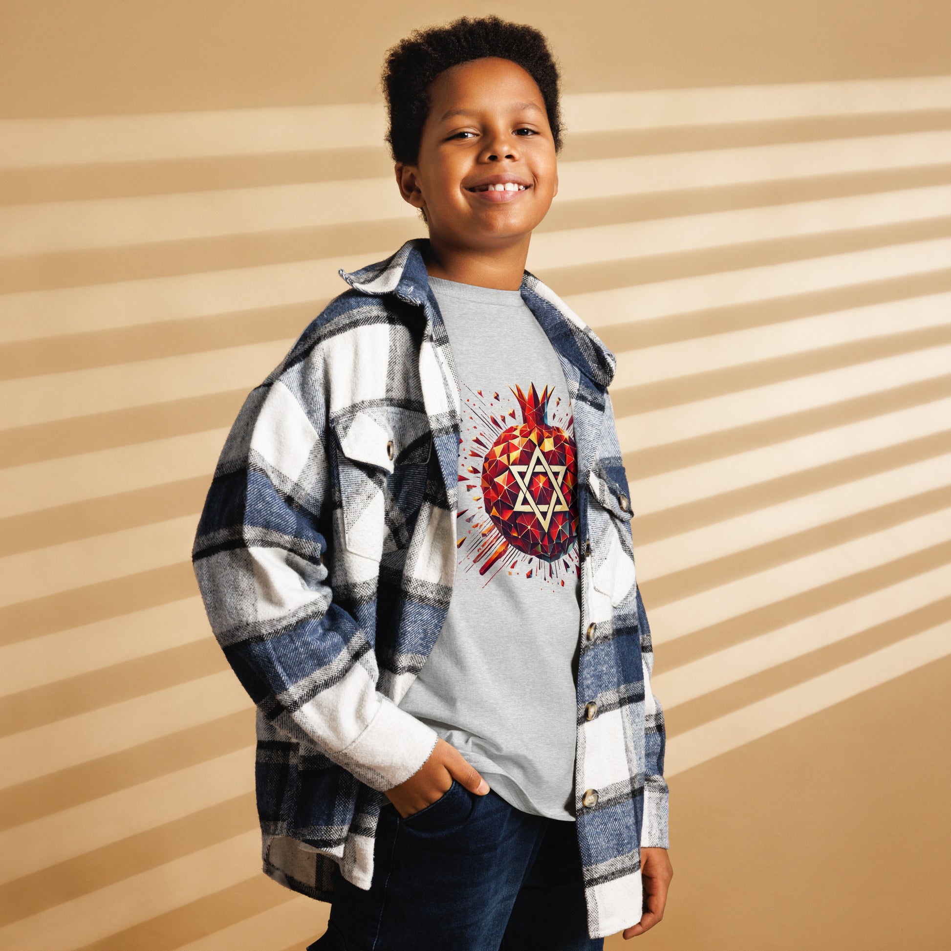 Pomegranate Star of David Youth Classic Tee - American Zionist