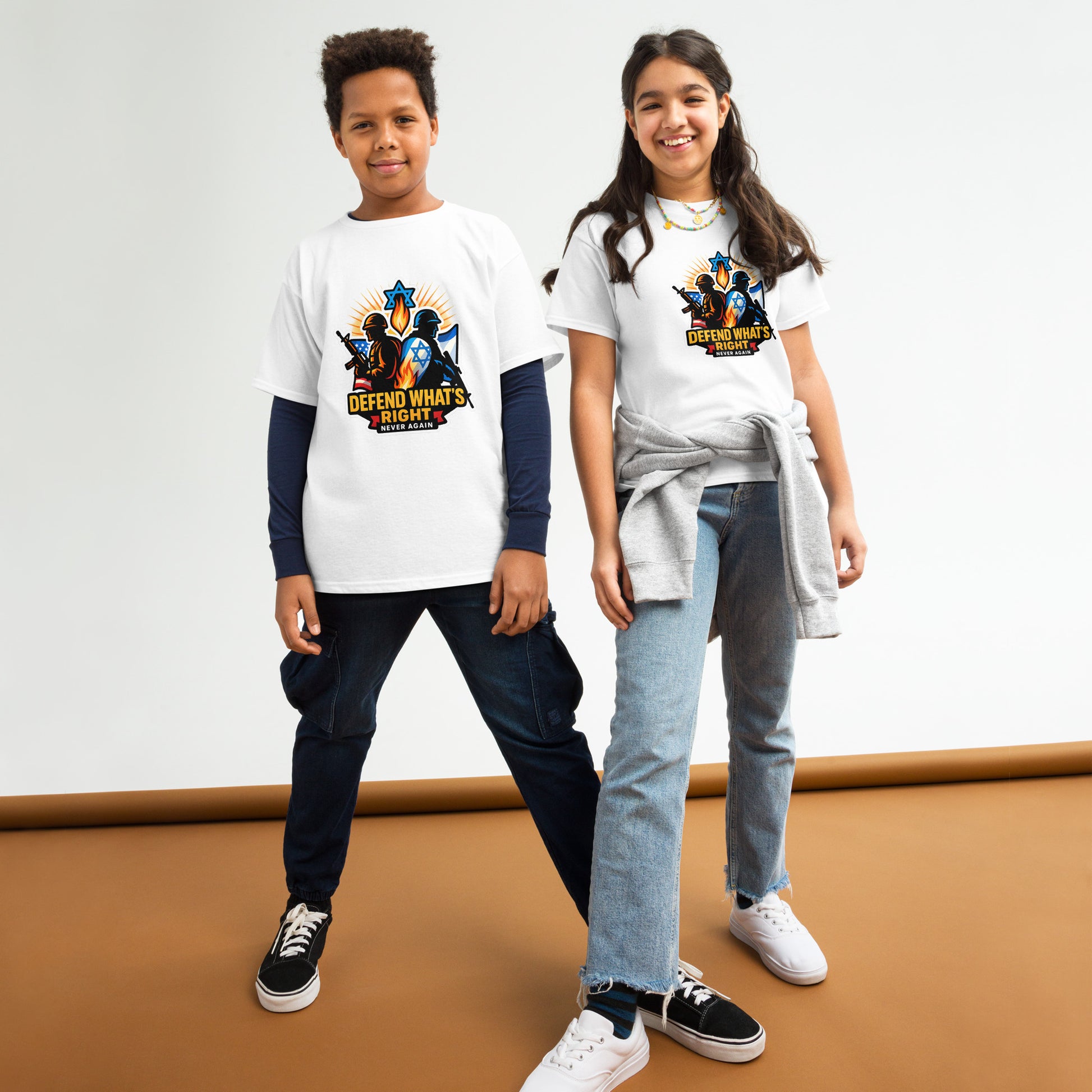Defend What's Right Youth Classic Tee - American Zionist