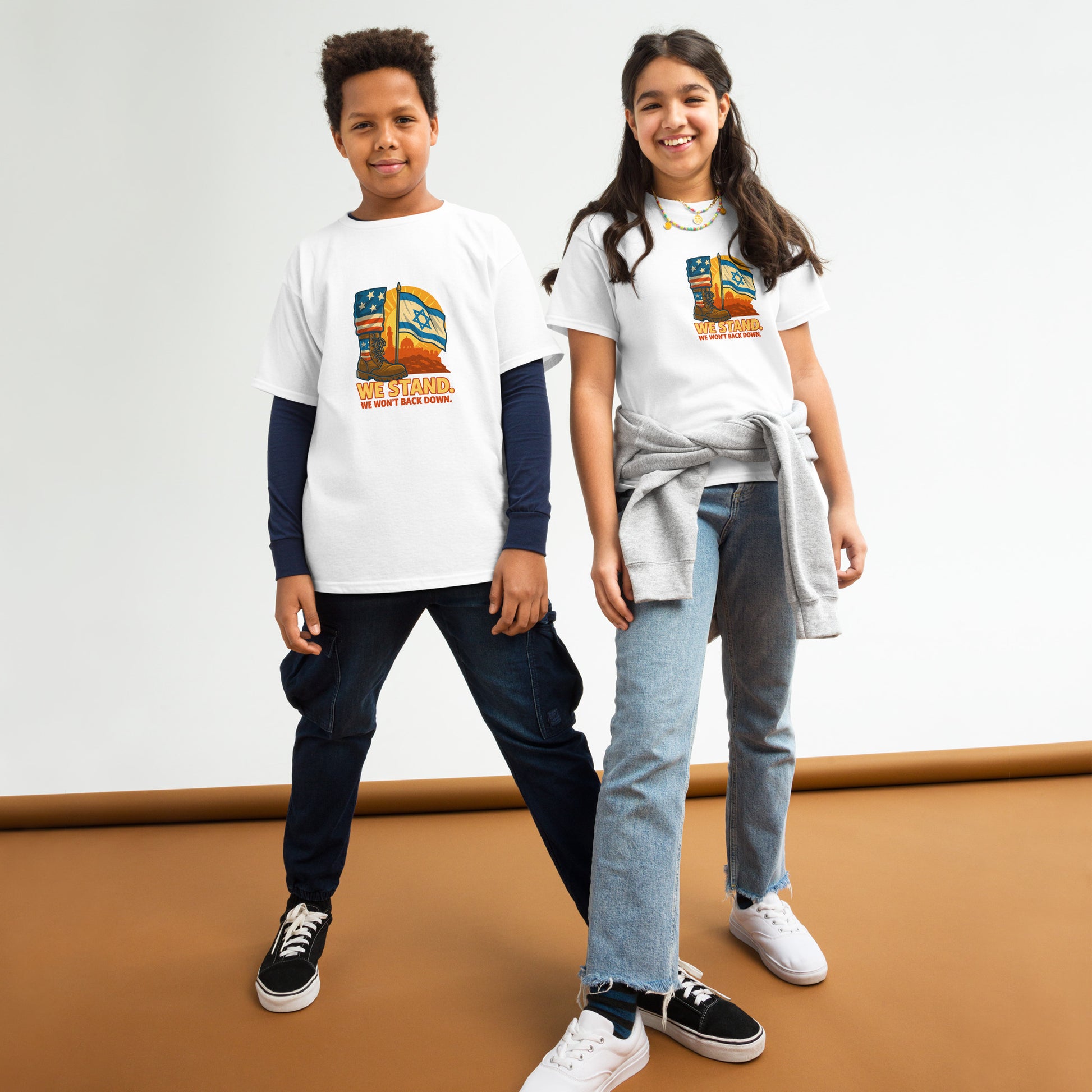 We Stand Youth Classic Tee - American Zionist