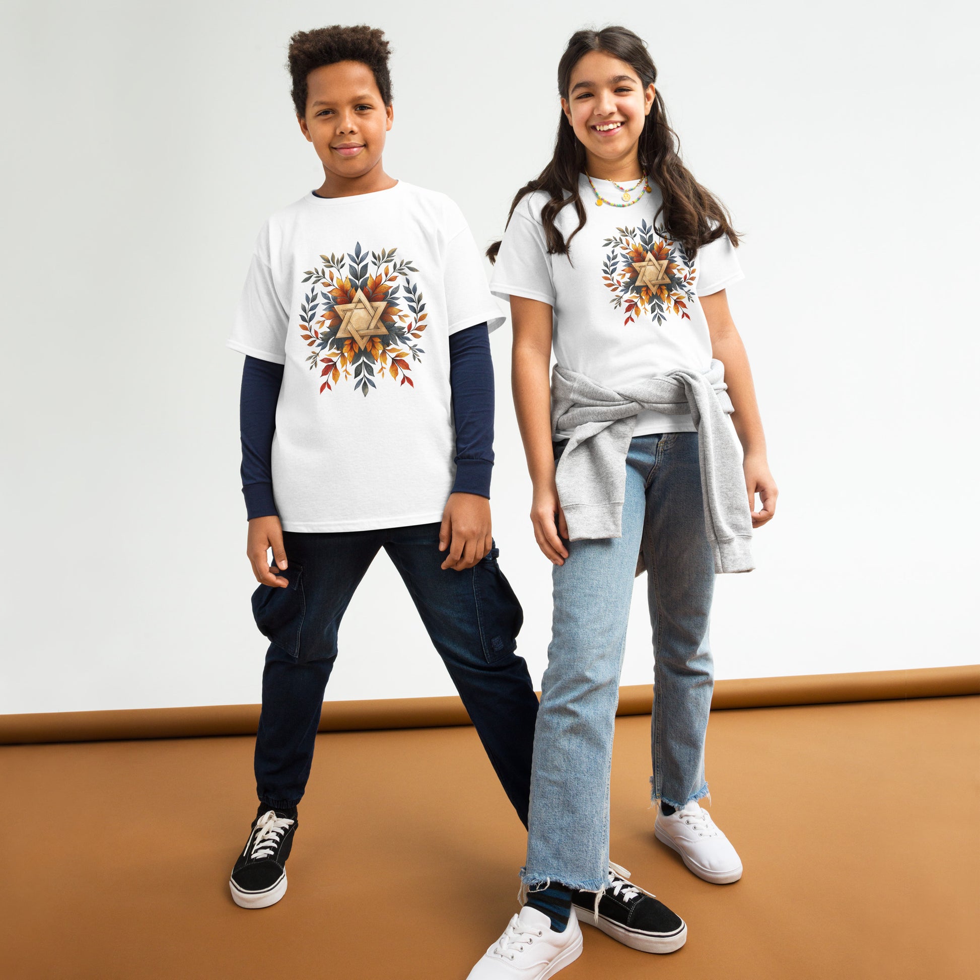 Star of David Wreath Youth Classic Tee - American Zionist