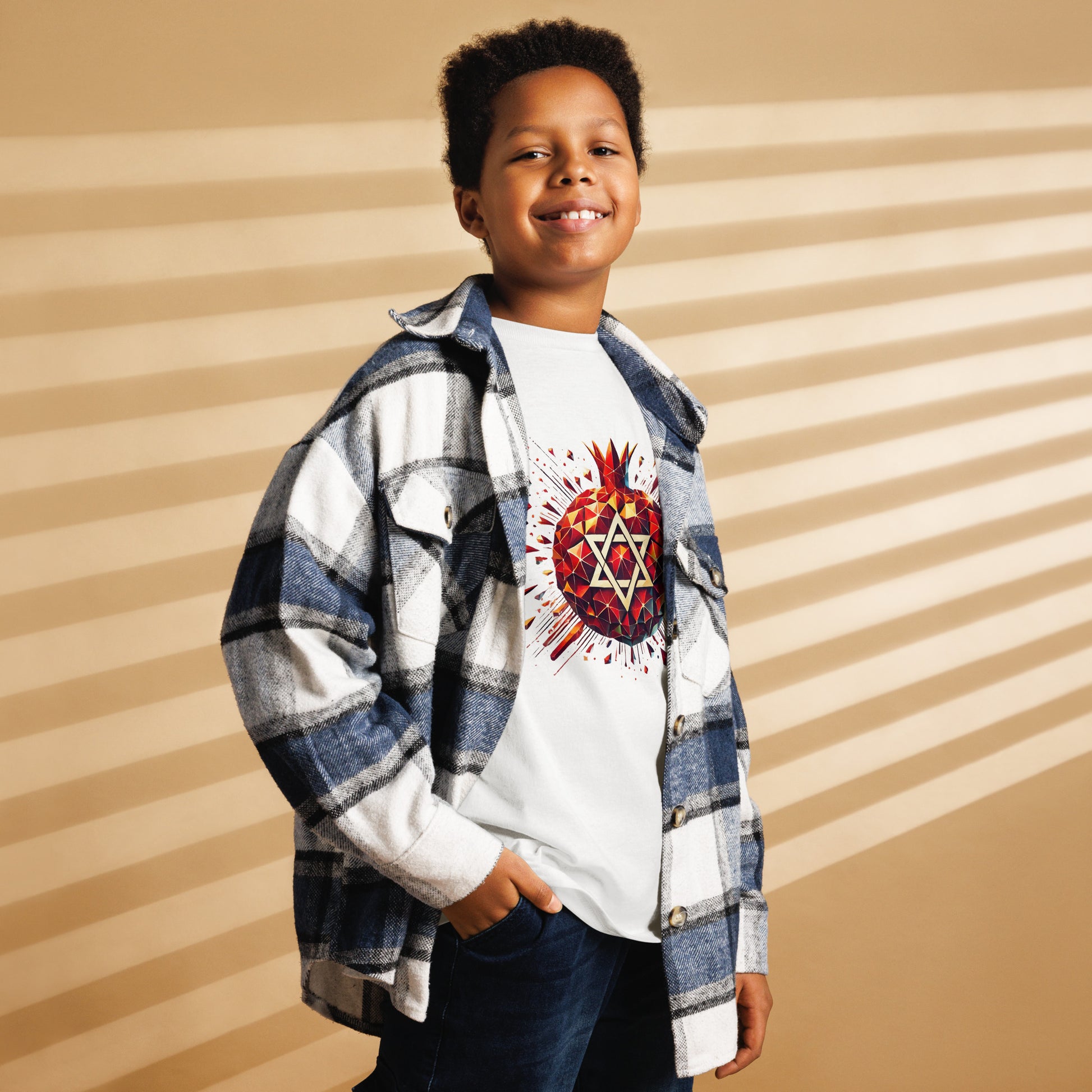 Pomegranate Star of David Youth Classic Tee - American Zionist