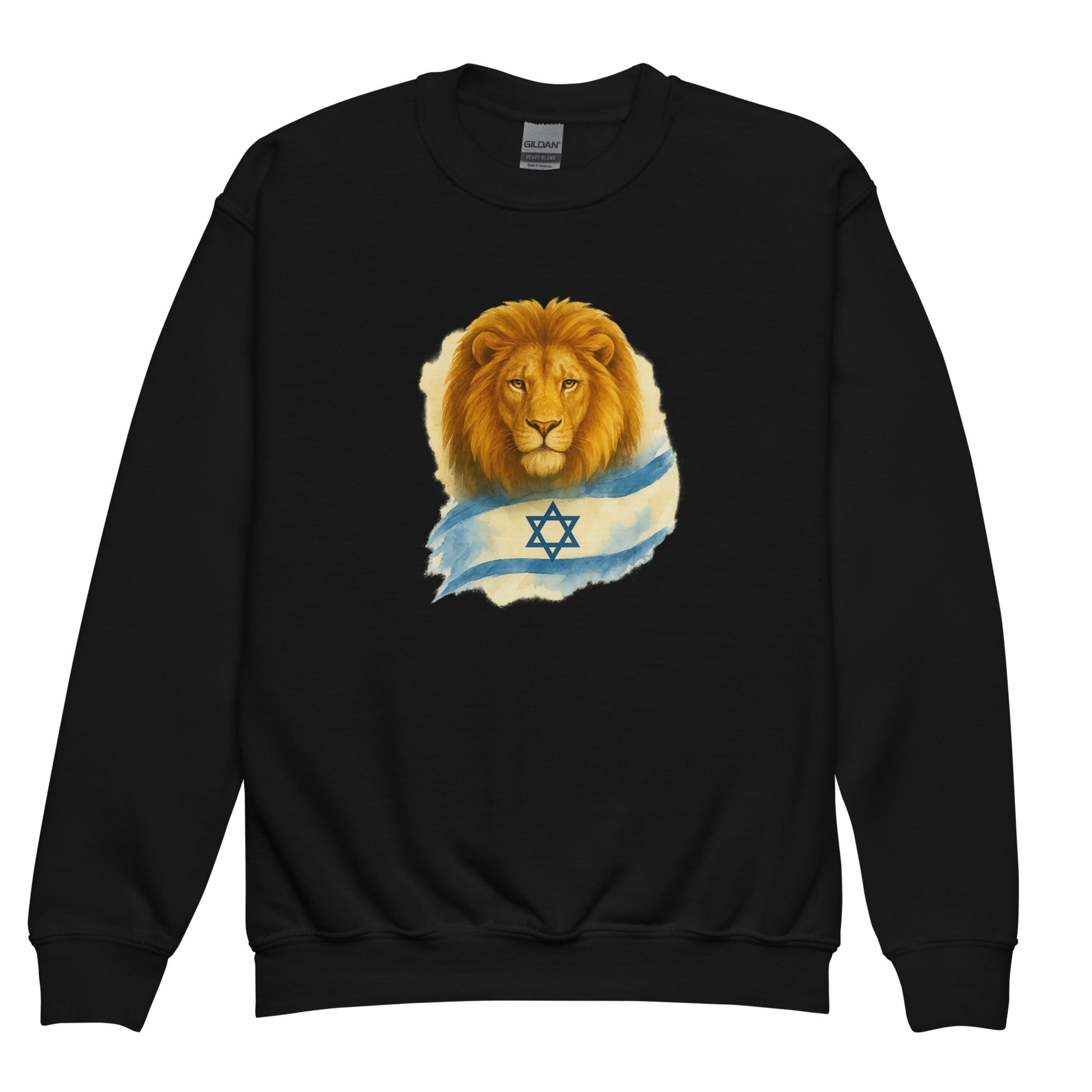 Lion Of Israel Youth Crew Neck Sweatshirt - American Zionist