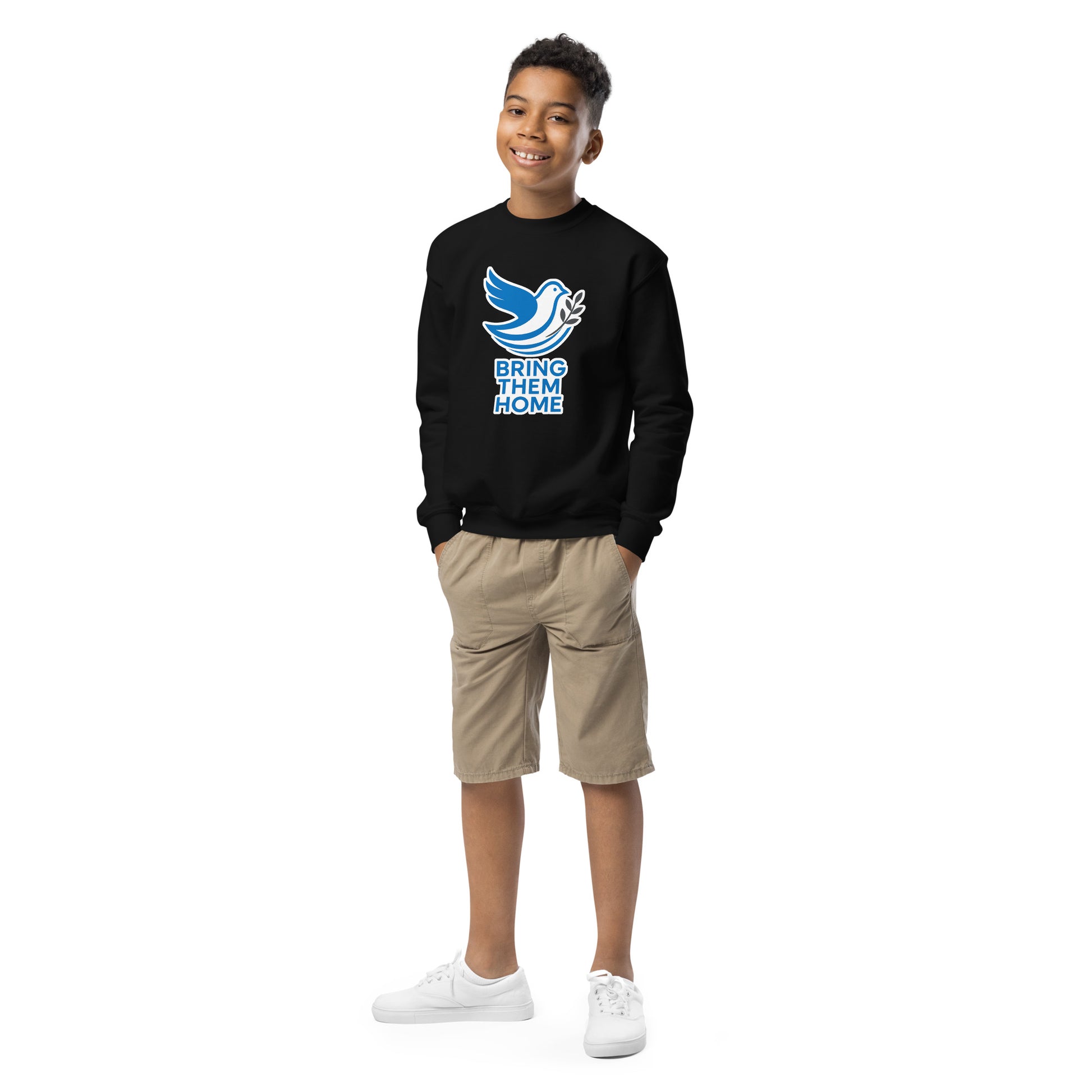Dove Bring Them Home Youth Crew Neck Sweatshirt - American Zionist