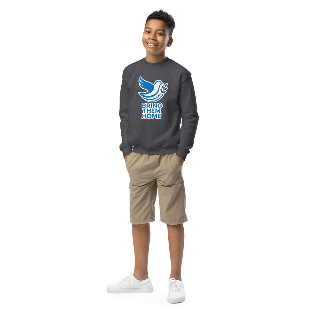 Dove Bring Them Home Youth Crew Neck Sweatshirt - American Zionist