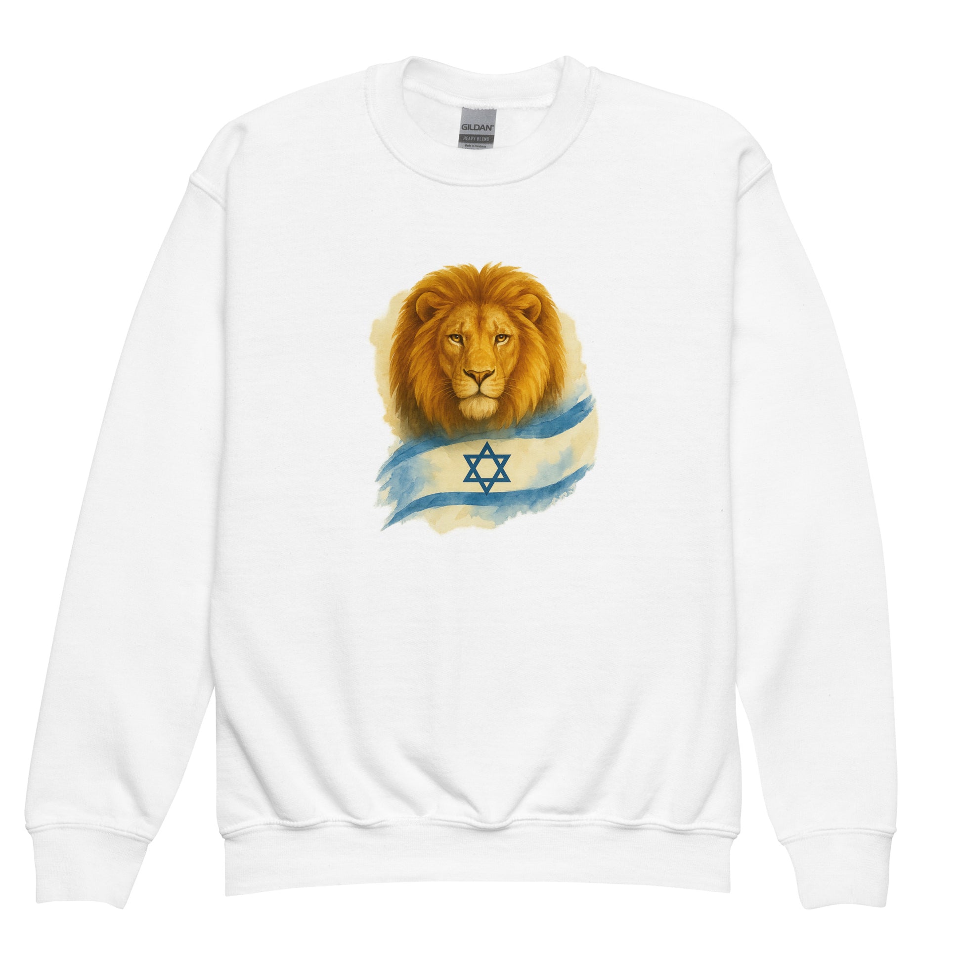 Lion Of Israel Youth Crew Neck Sweatshirt - American Zionist