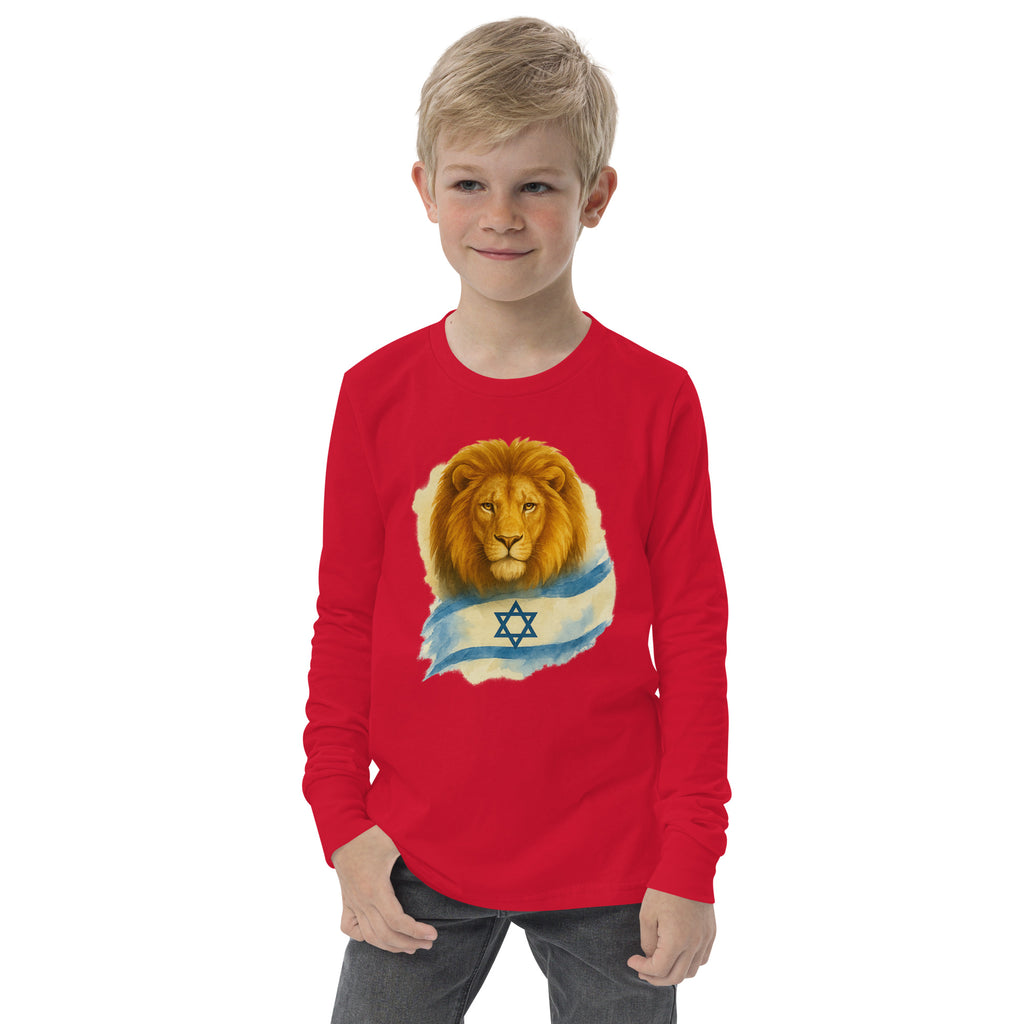 Lion Of Israel Youth Long Sleeve Tee - American Zionist
