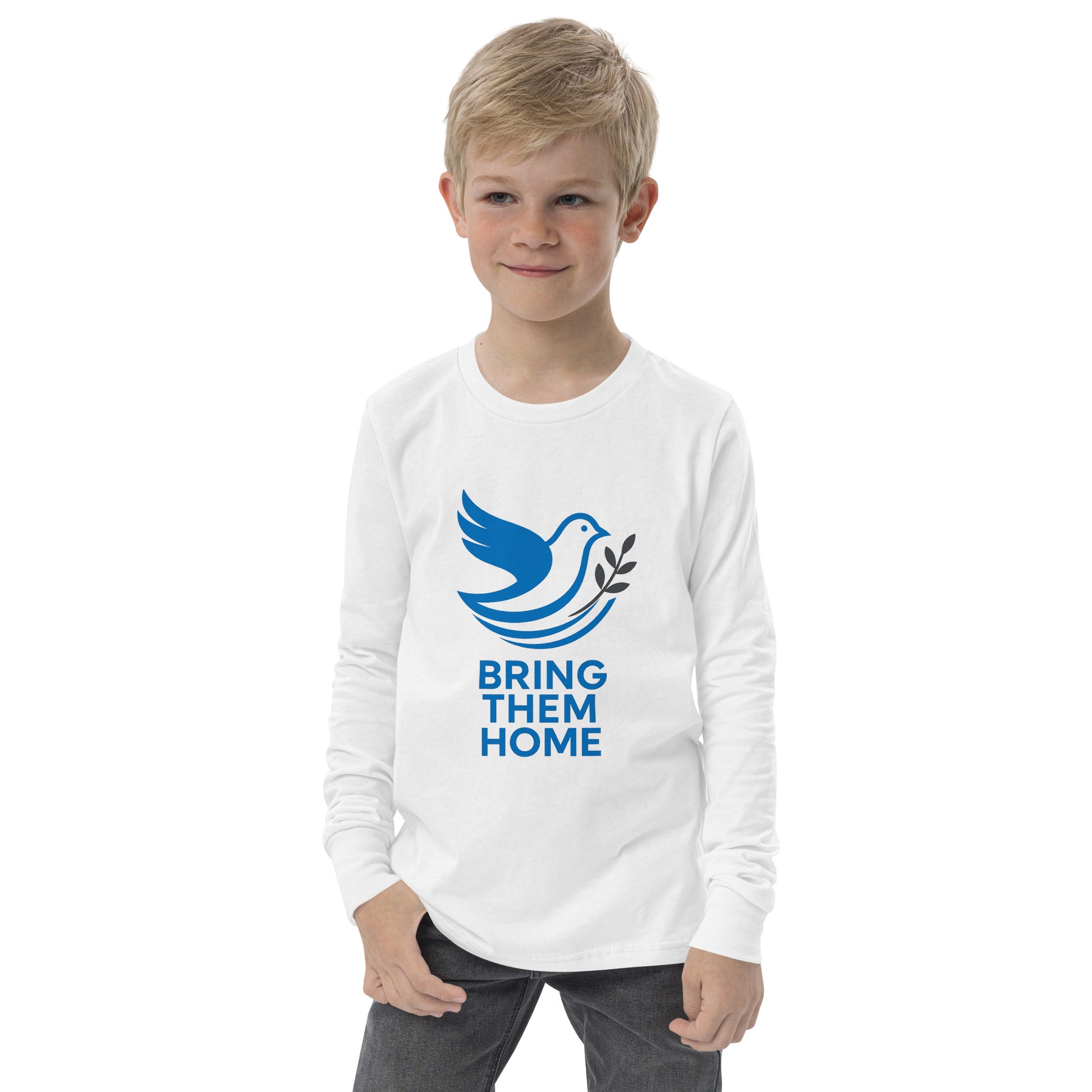 Dove Bring Them Home Youth Long Sleeve Tee - American Zionist